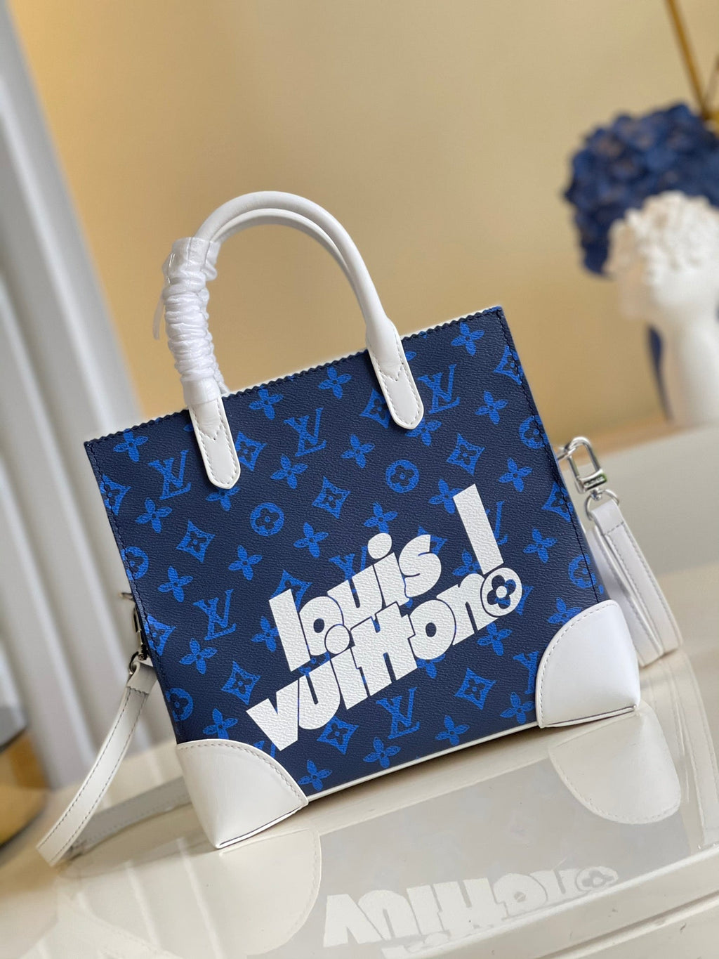 Louis Vuitton Litter Bag Vintage Monogram Canvas Blue By Virgil Abloh For Men, Men’s Bags, Shoulder And Crossbody Bags 9.4in/24cm Louis Vuitton