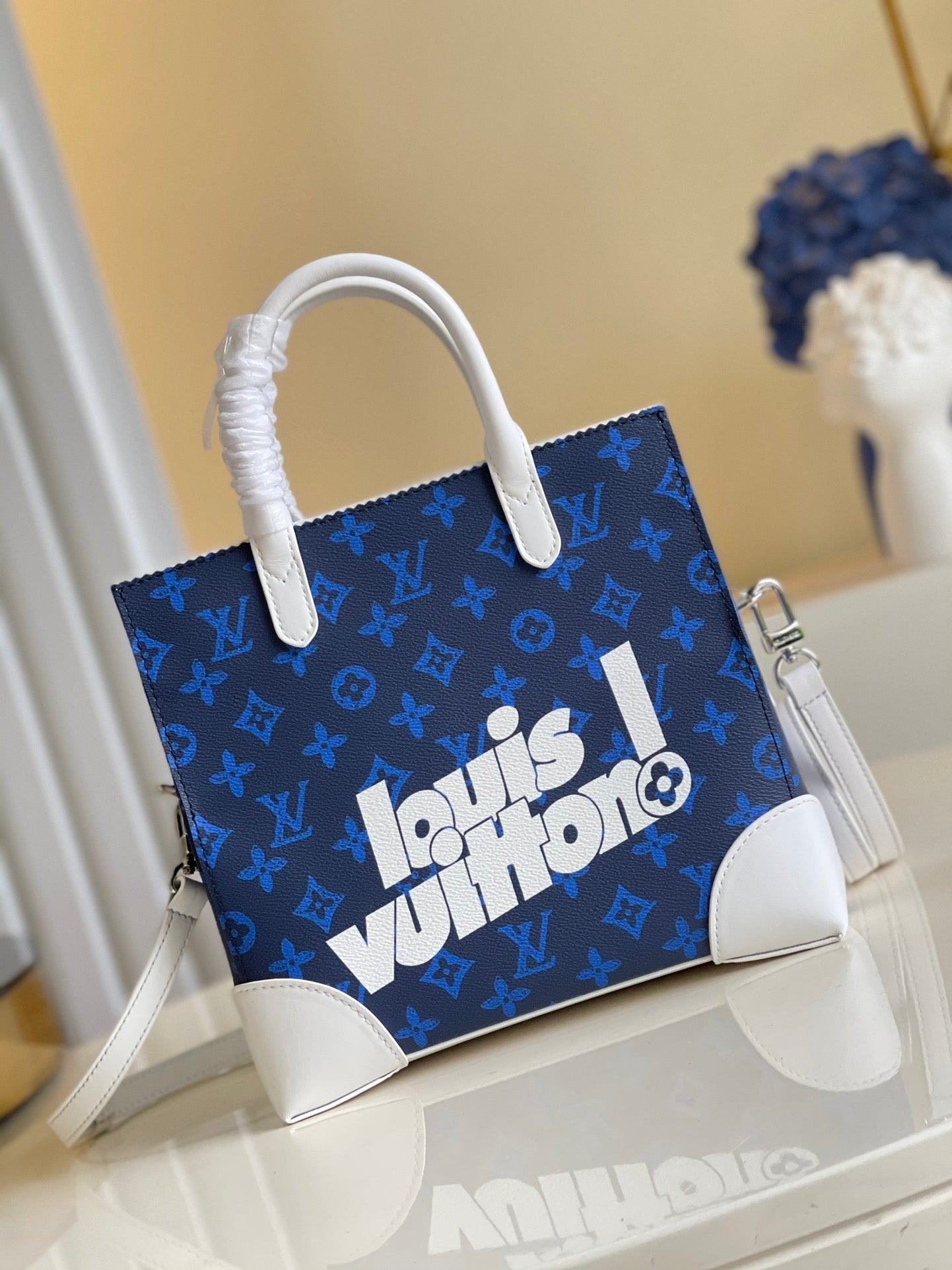 Louis Vuitton Litter Bag Vintage Monogram Canvas Blue By Virgil Abloh For Men, Men’s Bags, Shoulder And Crossbody Bags 9.4in/24cm Louis Vuitton