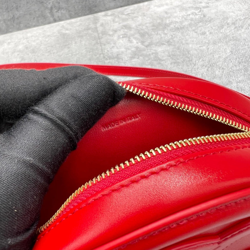 Crossbody Oval Purse Cuir Triomphe Red For Women 6in/16cmÃ‚Â 