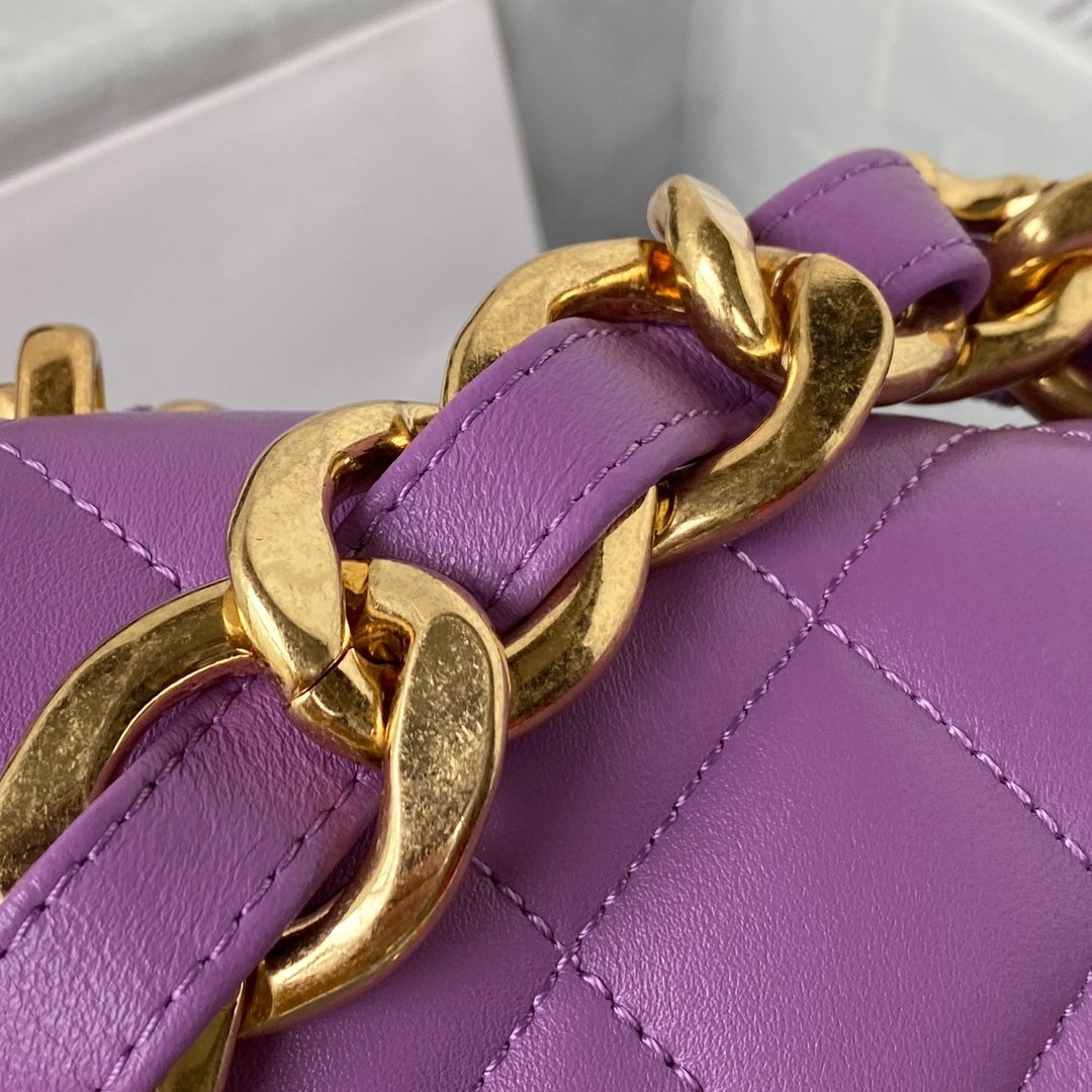 ChanelMini GlamIap Bag Purple For Women Bags Shoulder And Crossbody Bags 6.6in/17cm AS3213