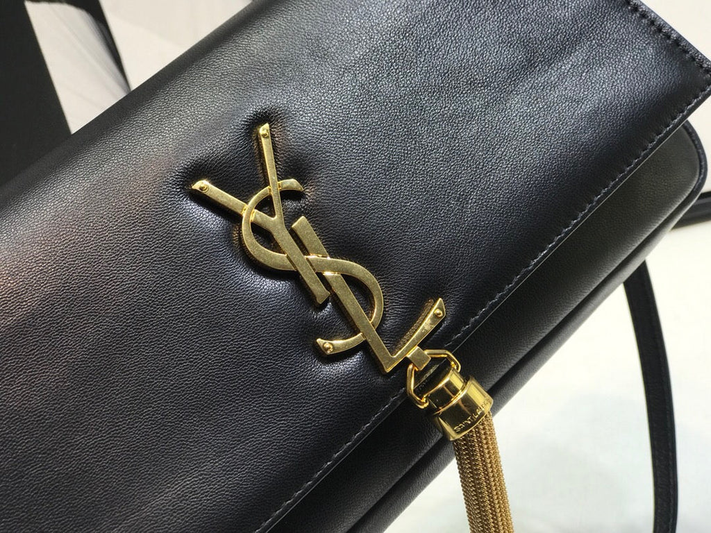 Kate Tassel Small Shoulder Bag Black For Women 10.2in/26cm YSL P00483545