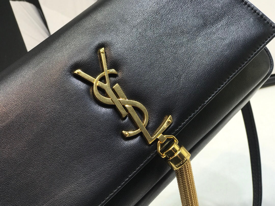 Kate Tassel Small Shoulder Bag Black For Women 10.2in/26cm YSL P00483545