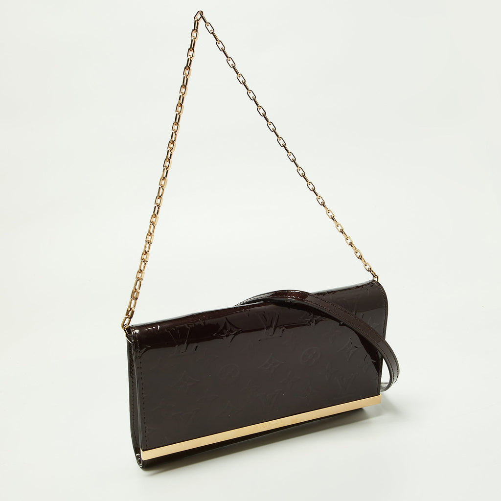 Louis Vuitton Amarante Monogram Vernis Ana Clutch Bag