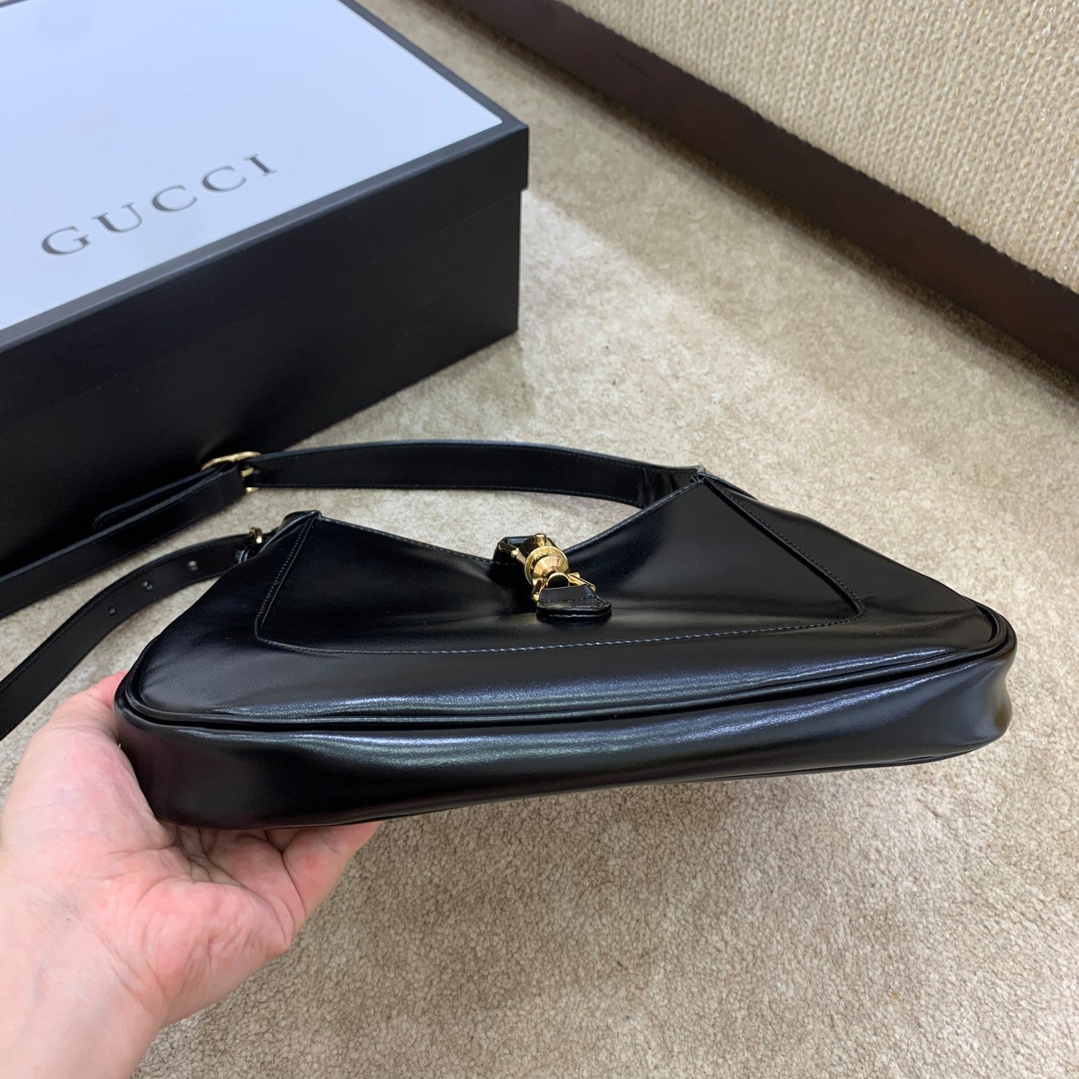 Gucci Jackie 1961 Small Shoulder Bag Black For Women 10.8in/27.4cm Gucci ‎636709 10O0G 1000