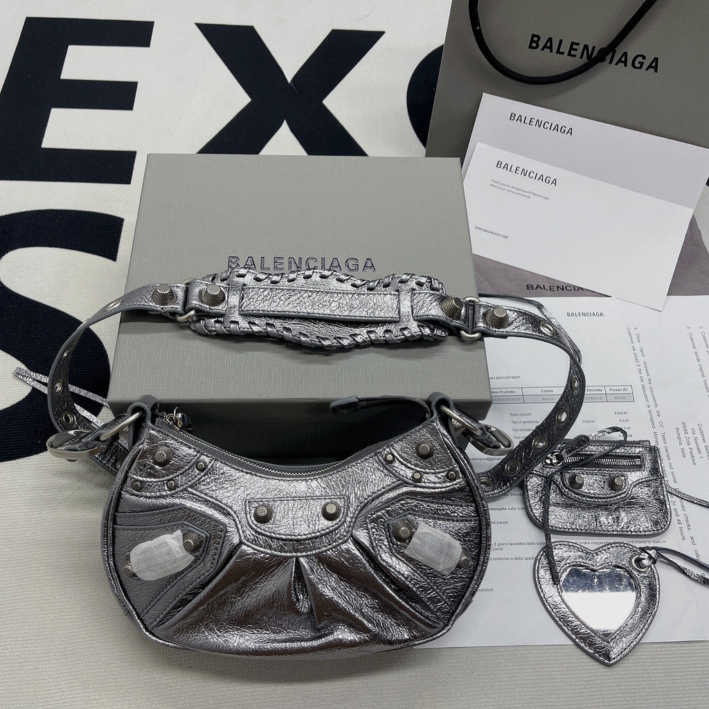 Balen Le Cagole XS Shoulder Bag In Grey, For Women,  Bags 10.2in/26cm