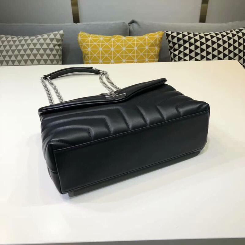Top Quality Loulou Small Chain Bag In MatelassÃ© "Y" Black For Women 9.8in/23cm YSL 494699DV7261000