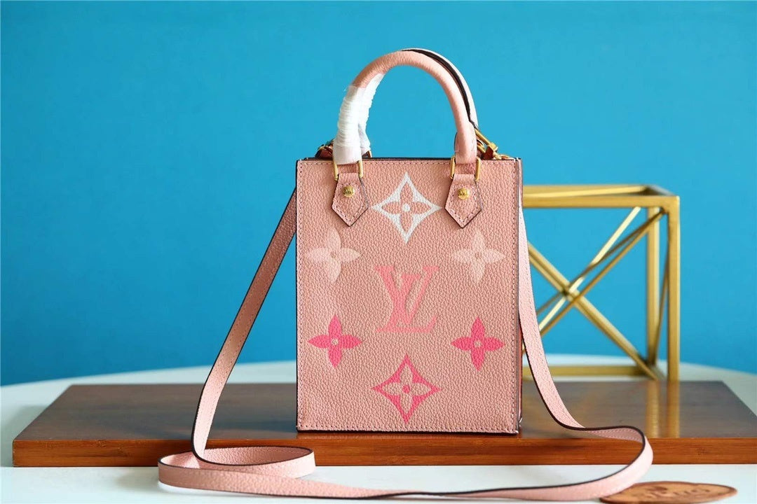 Louis Vuitton Petit Sac Plat Monogram Empreinte Pink For Women, WomenÃƒÂ¢Ã¢â€šÂ¬Ã¢â€žÂ¢s Handbags, Shoulder And Crossbody Bags 5.5in/14cm Louis Vuitton M80449