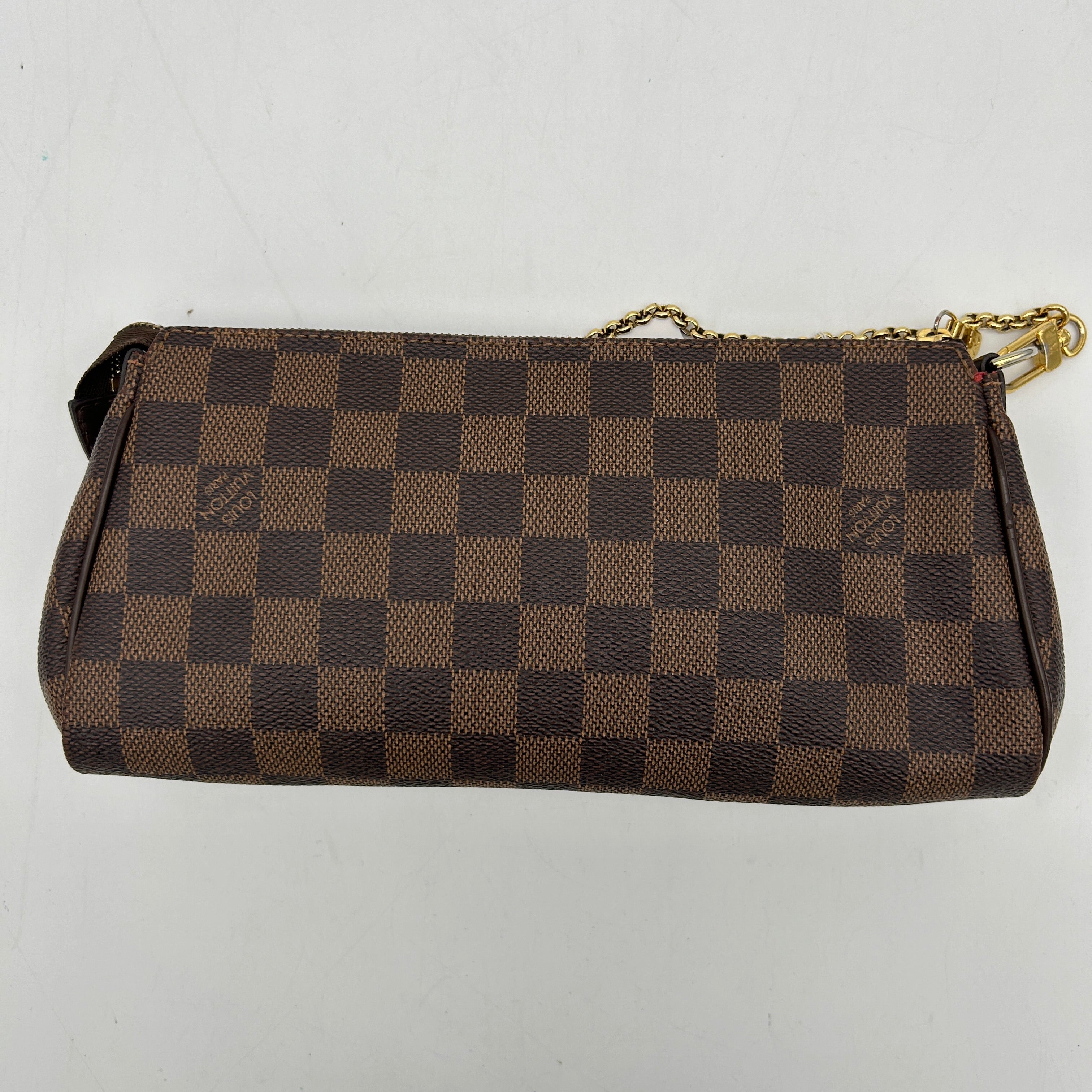 Louis Vuitton Eva Damier Ebene Canvas Red Crossbody Bag