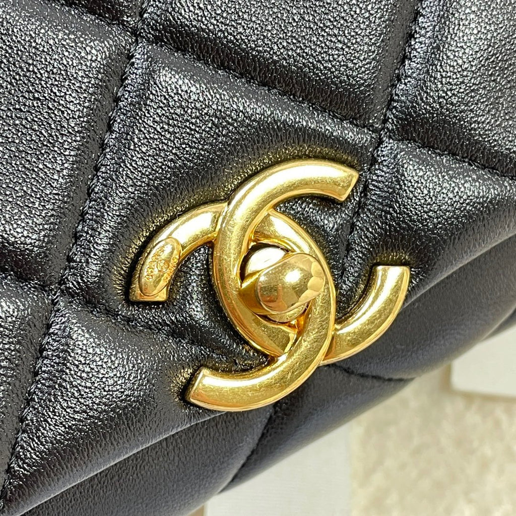 ChanelMini GlamIap Bag Gold Hardware Black For Women Handbags, Shoulder Bags 6.7in/17cm AS3365