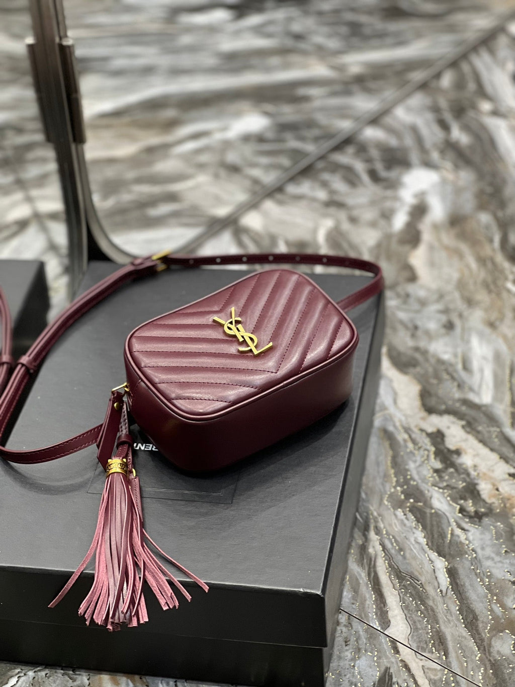 Top Quality Lou Belt Bag Red In MatelassÃ© Gold Toned Hardware For Women 6.1in/15cm YSL 614031DV7072721