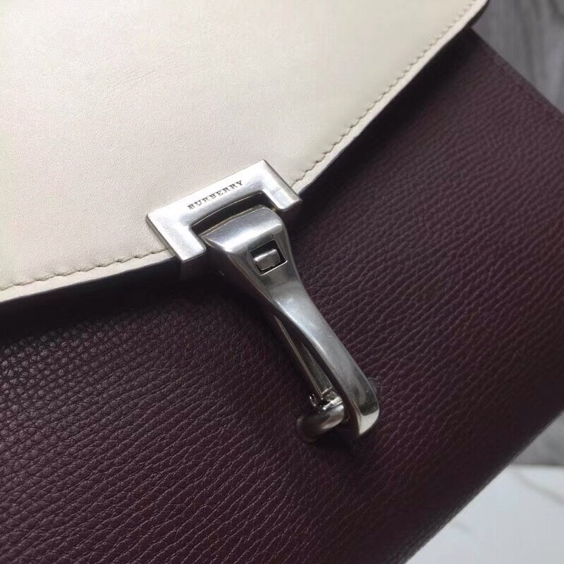 Small Macken Colorblock Crossbody Brown/White Bag For Women, Bags 9.5in/24cm