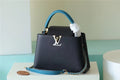 Louis Vuitton Capucines MM Taurillon Black/ Blue For Women, Women’s Bags, Shoulder And Crossbody Bags 12.4in/31.5cm Louis Vuitton 