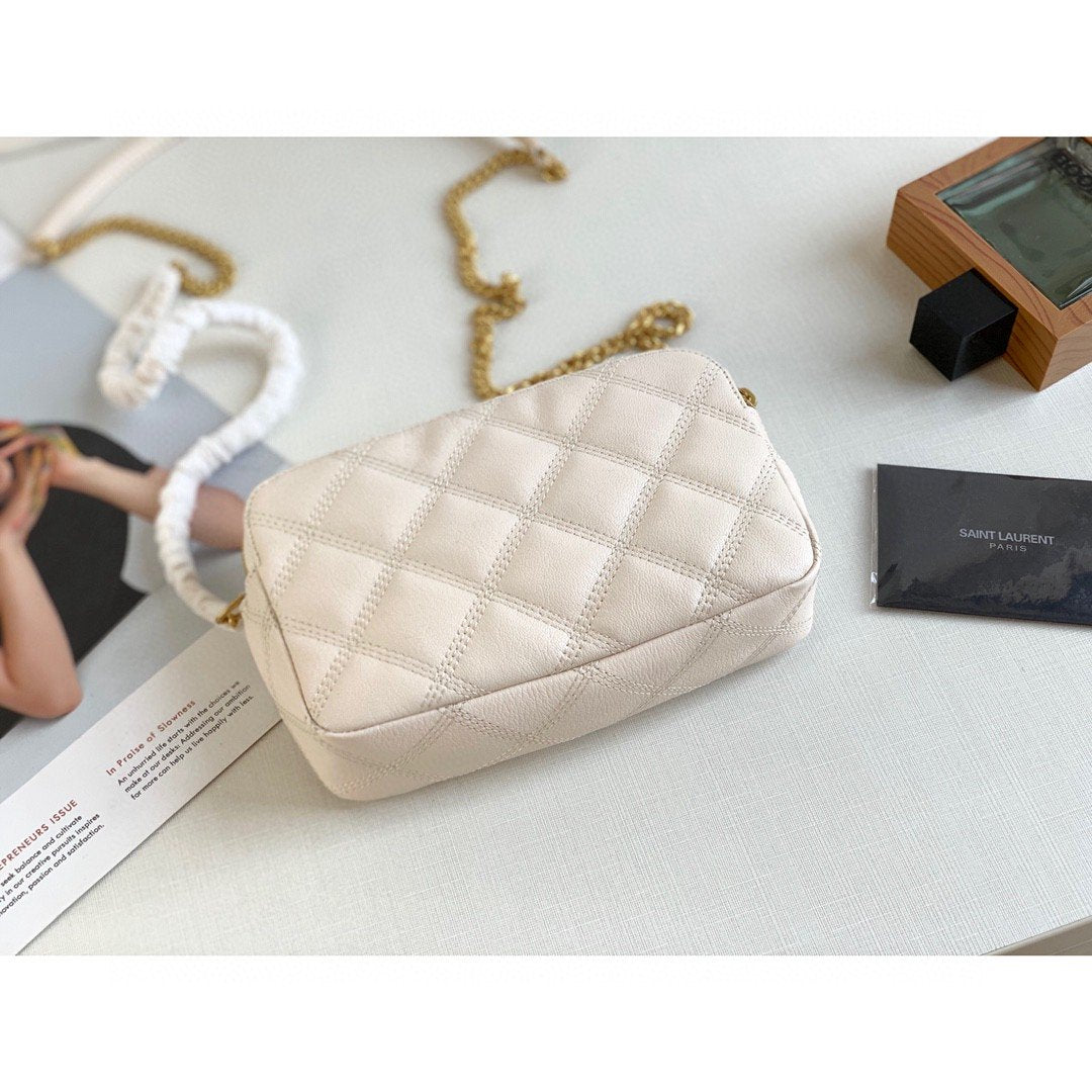 Saint Laurent Becky Crossbody Bag White For Women 7in/18cm YSL P00555149
