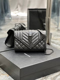 YSSL Small Bag Black In Mix Matelasse For Women 8in/21cm YSL 600195BOW981000