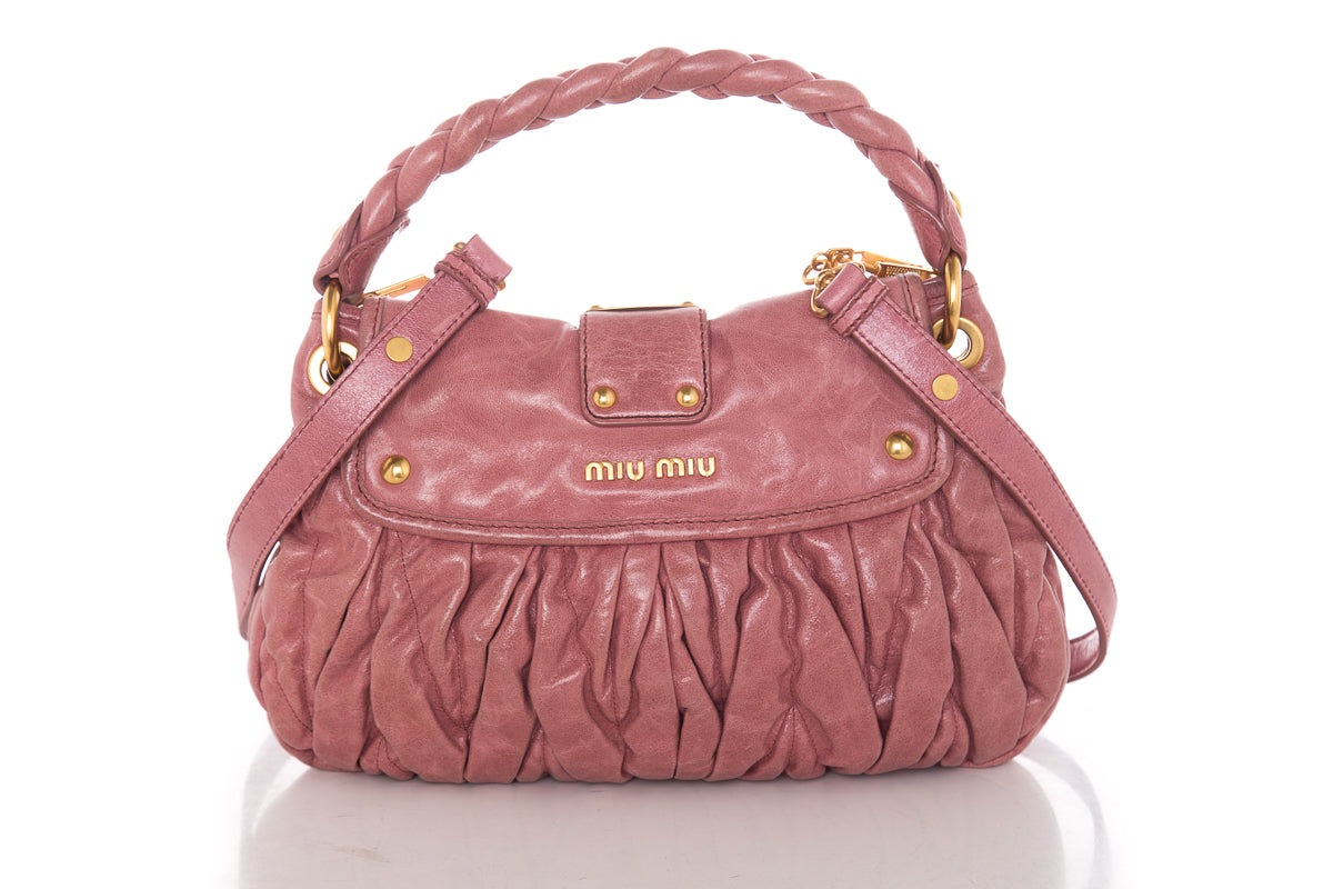 Miu Miu Coffer Matelasse Nappa Leather Shoulder Bag