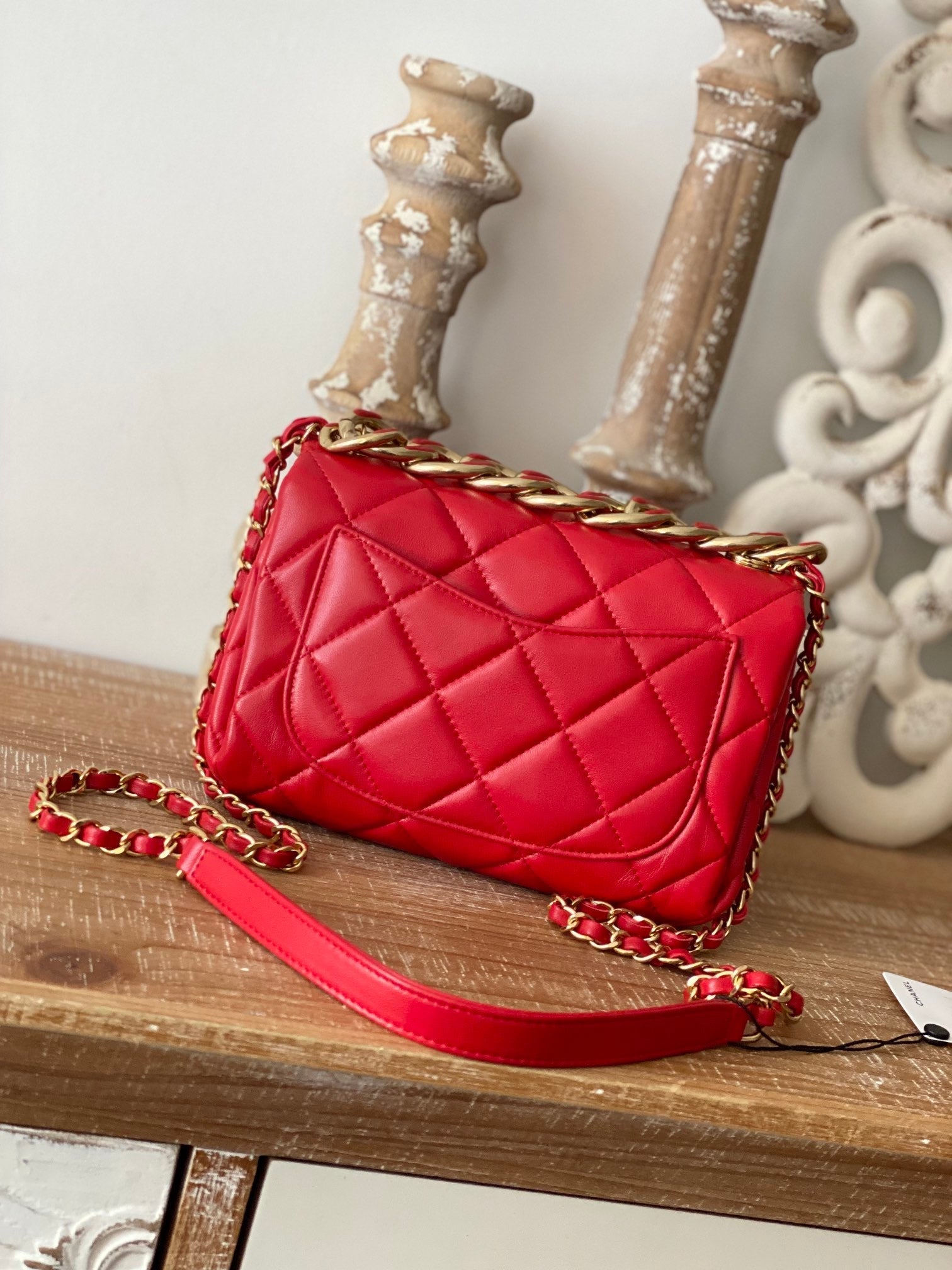 Chanel Classic GLAMIamond GlamIap Bag Red For Women Bags 9.1in/23cm