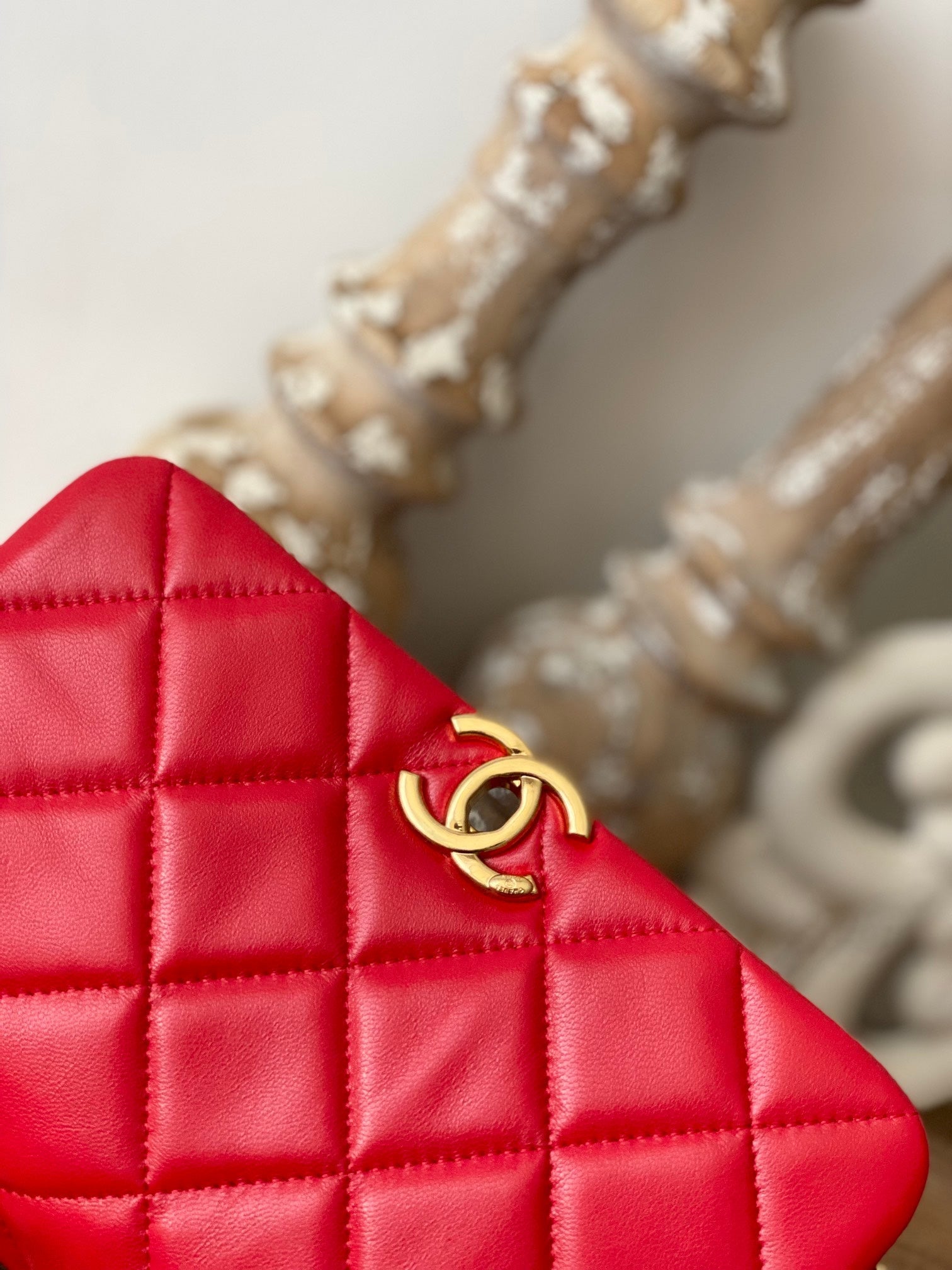 Chanel Classic Diamond Flap Bag Red For Women, Women’s Bags 9.1in/23cm