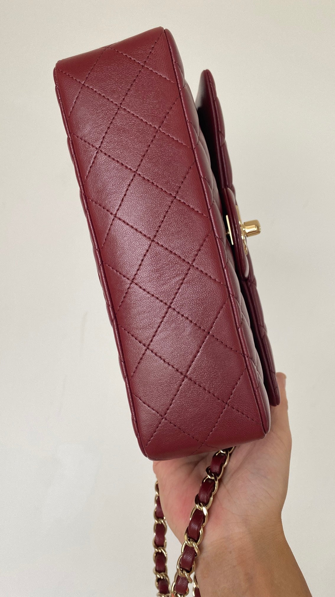 ChanelSmall Classic Handbag Dark Red For Women Bags 9.1in/23cm