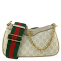 GUCCI Ophidia Web Small Gucci Supreme Canvas Shoulder Bag Beige 735132