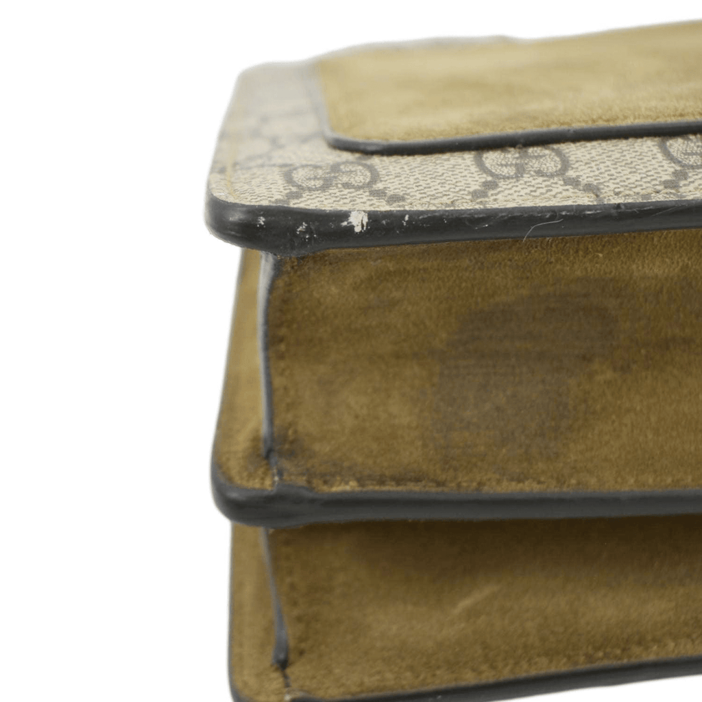 GUCCI Dionysus Medium Gucci Supreme Monogram Shoulder Bag Beige 403348