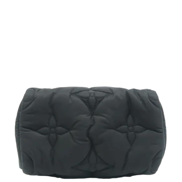 LOUIS VUITTON Speedy 25 Bandouliere Monogram Nylon Shoulder Bag Black