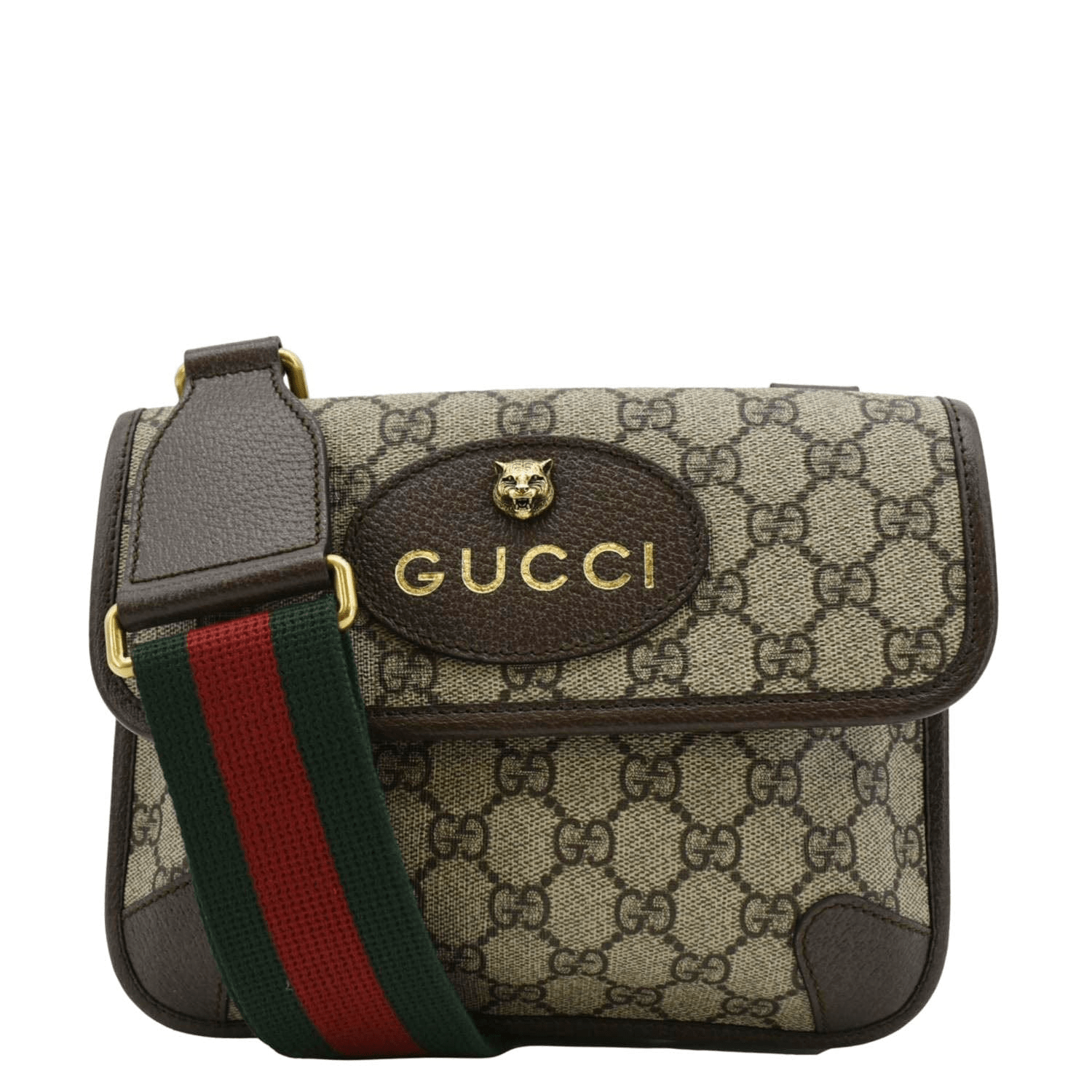 GUCCI Neo Small Gucci Supreme Canvas Crossbody Bag Beige 501050