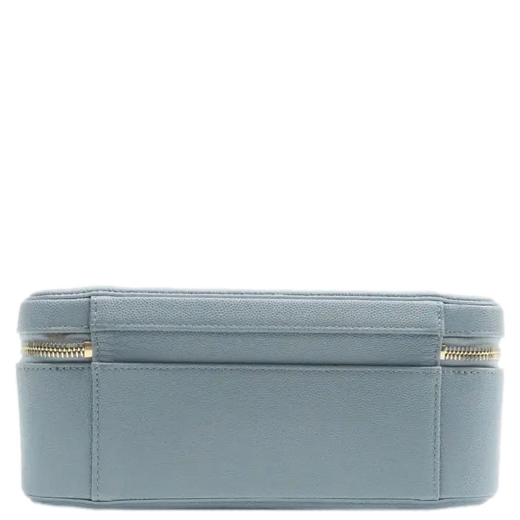 Chanel Vanity Case Filigree CC Medium Caviar Quilted Shoulder Bag Grey