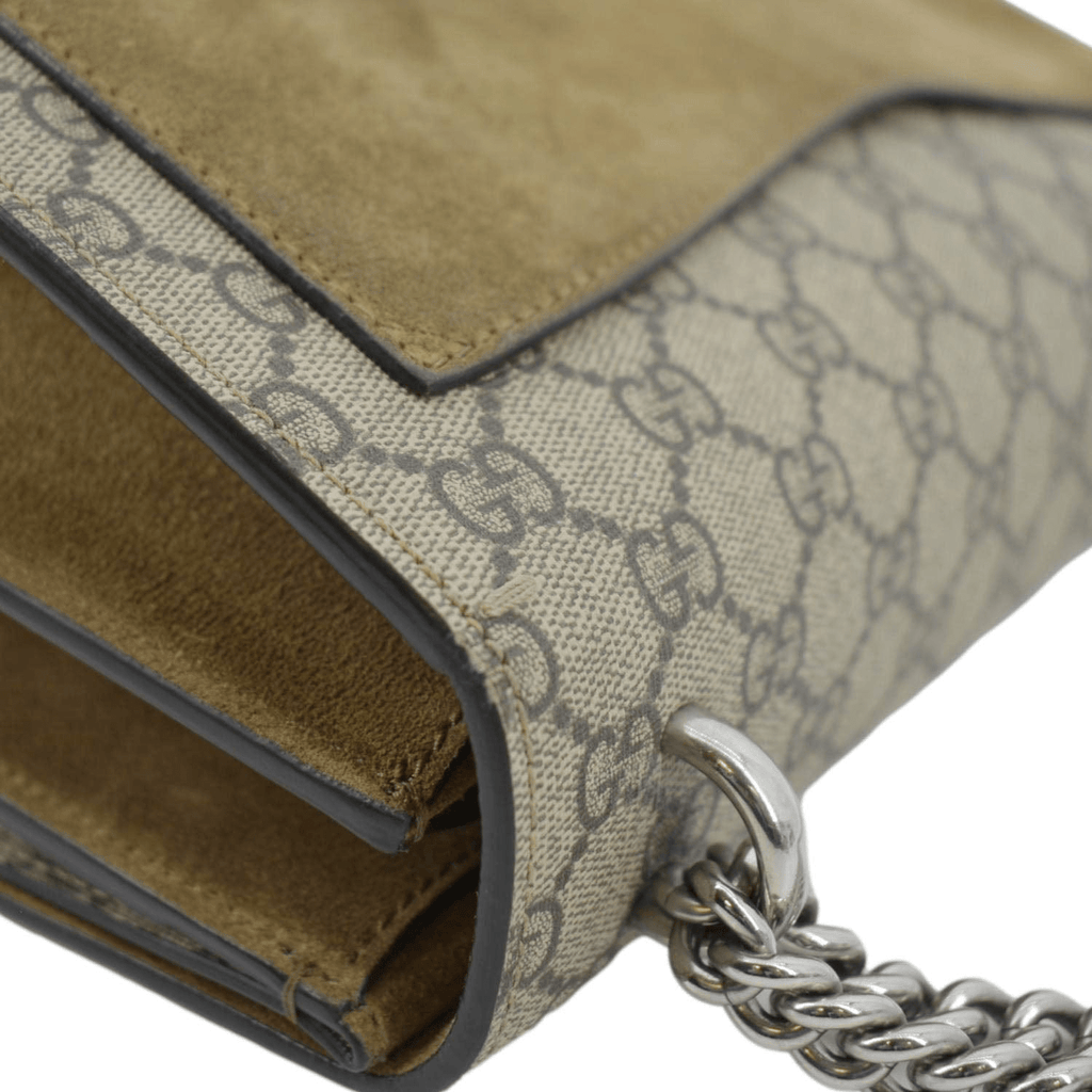 GUCCI Dionysus Medium Gucci Supreme Monogram Shoulder Bag Beige 403348