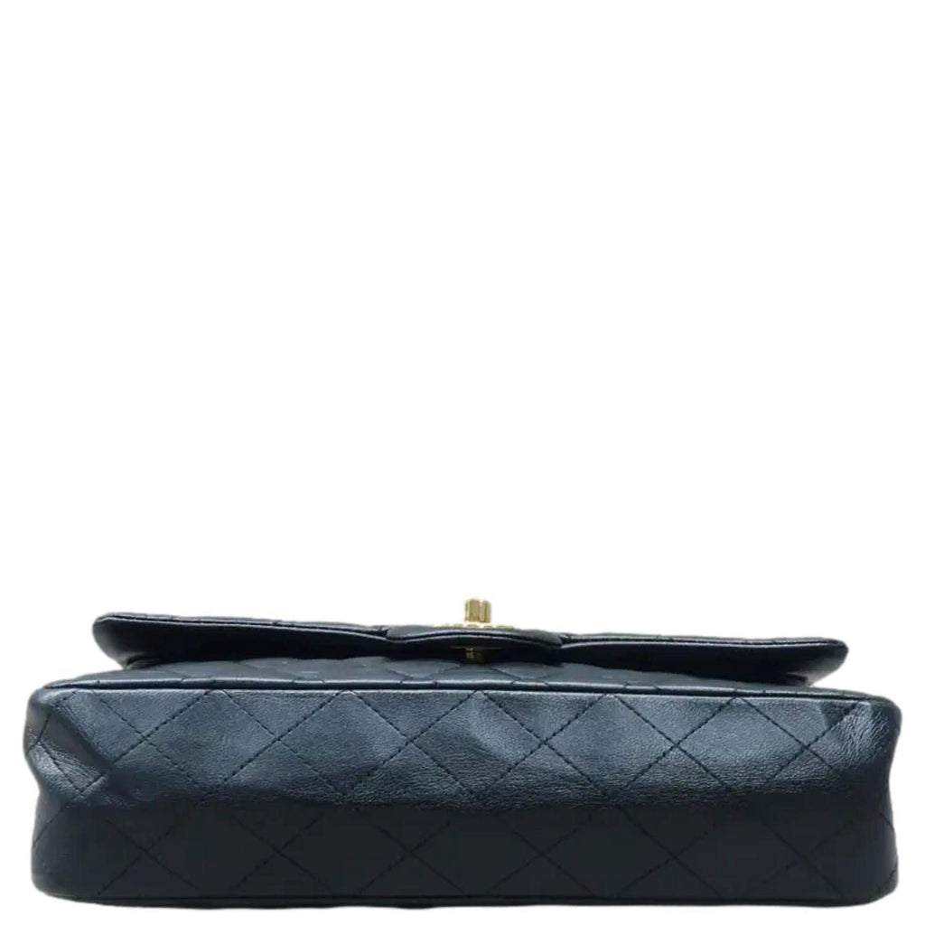 Chanel Classic Medium Double Flap Quilted Leather Shoulder Bag Black
