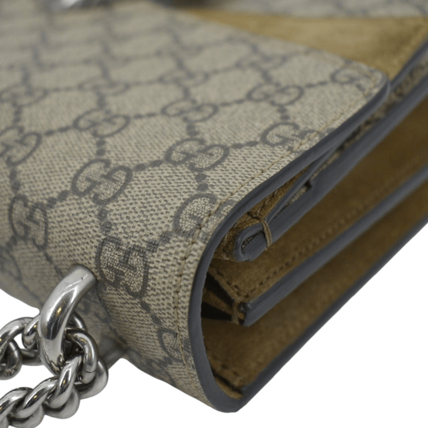 GUCCI Dionysus Medium Gucci Supreme Monogram Shoulder Bag Beige 403348