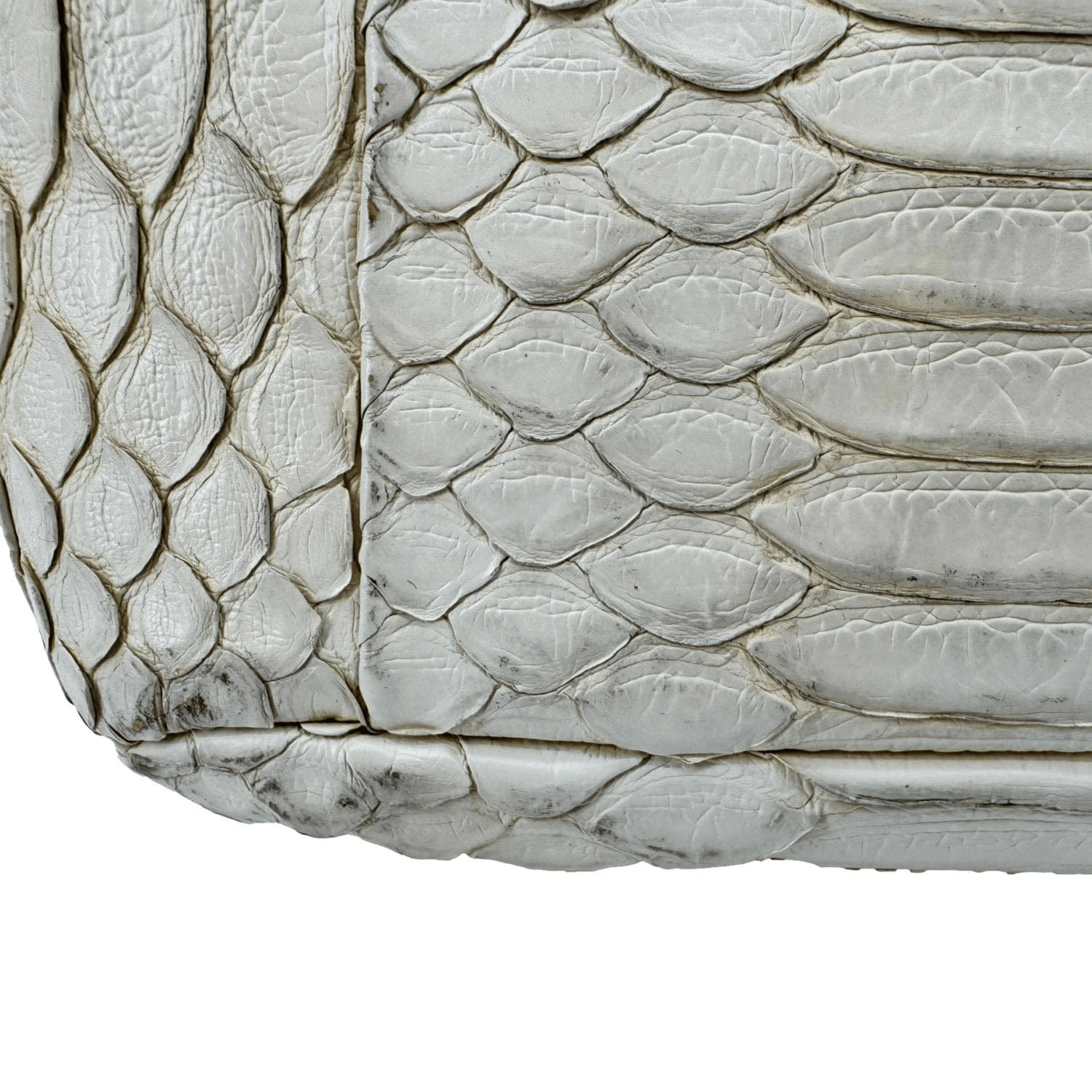 Chanel Flap Python Leather Crossbody Bag Ivory