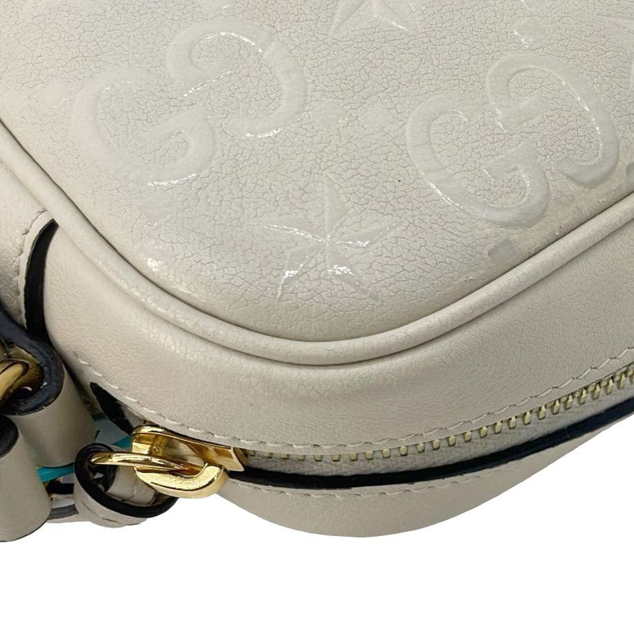 GUCCI Gucci Star Leather Crossbody Bag Off White 675776