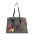 LOUIS VUITTON  Fall In Love Onthego MM Monogram Canvas Tote Shoulder Bag Black