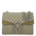 GUCCI Dionysus Medium Gucci Supreme Monogram Shoulder Bag Beige 403348