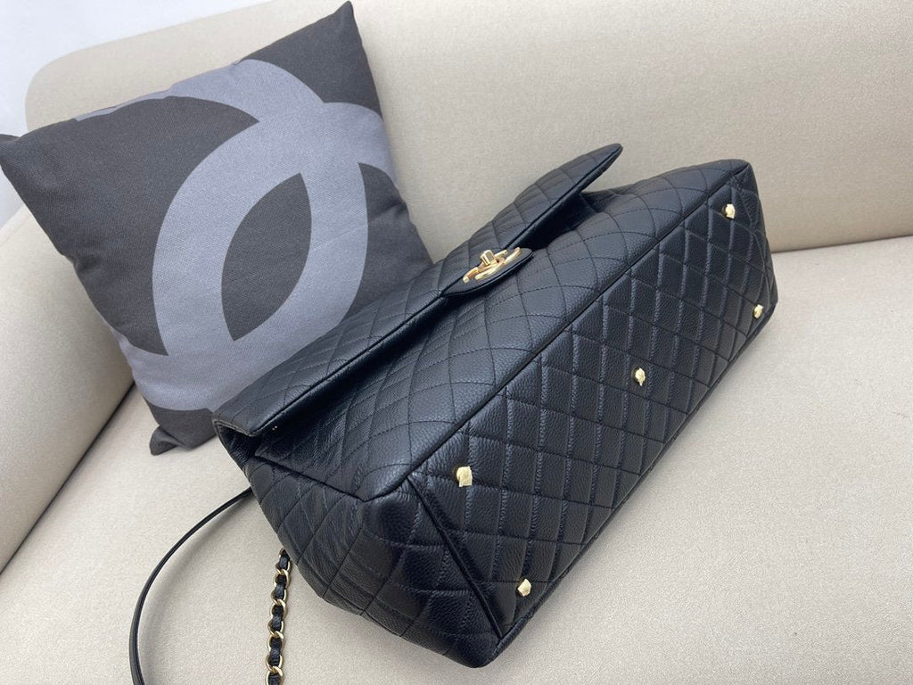 CHL CoCo LuGucciage Gold Toned Hardware 46cm Black For WomLB