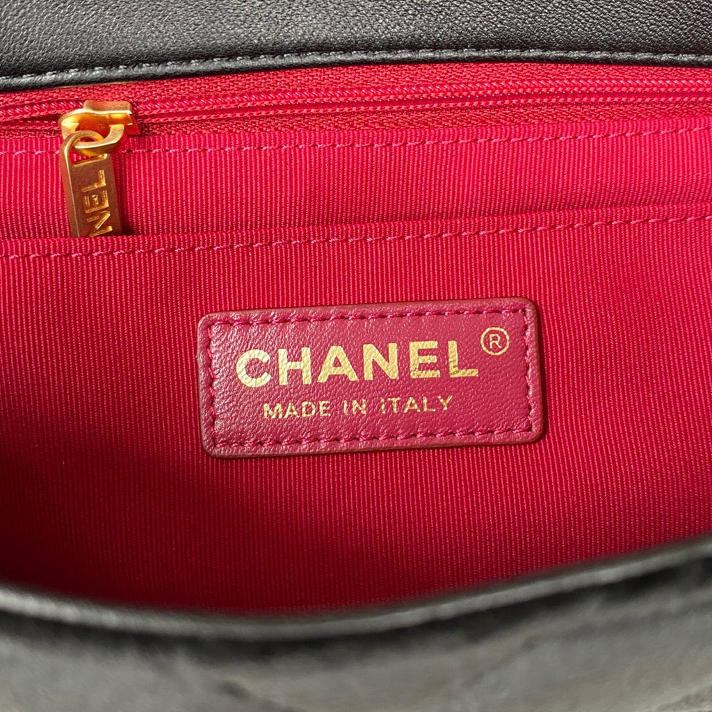 Chanel GlamIap Bag Gold Hardware Black For Women Handbags, Shoulder Bags 9.4in/24cm AS3451