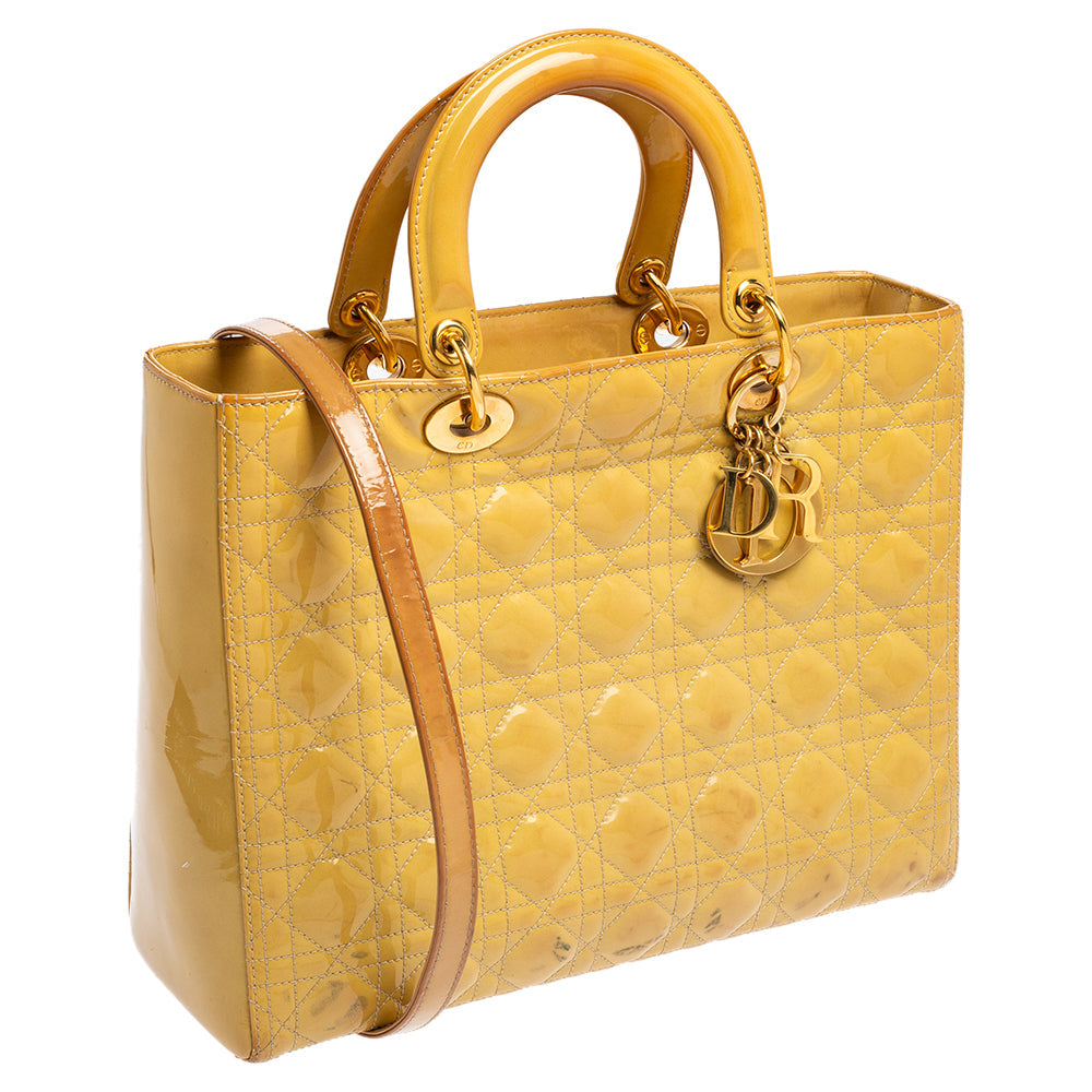 Dior Cannage  Leather Large Lady Dior Tote