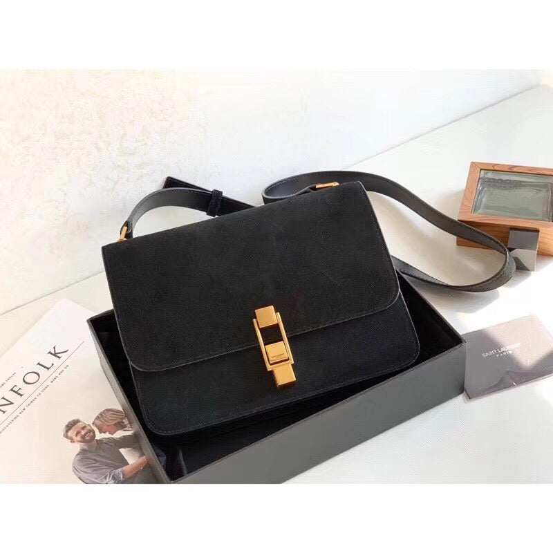 YSSLÂ Le Carre Satchel Black For Women 9in/23cm YSL