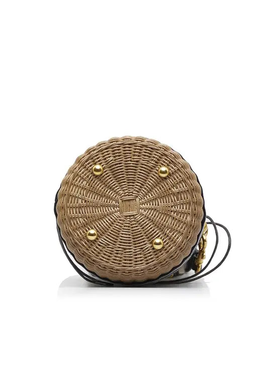 Christian Dior Bucket Bag Rotin Other Wicker Crossbody Bag Bag (Pre-Owned)