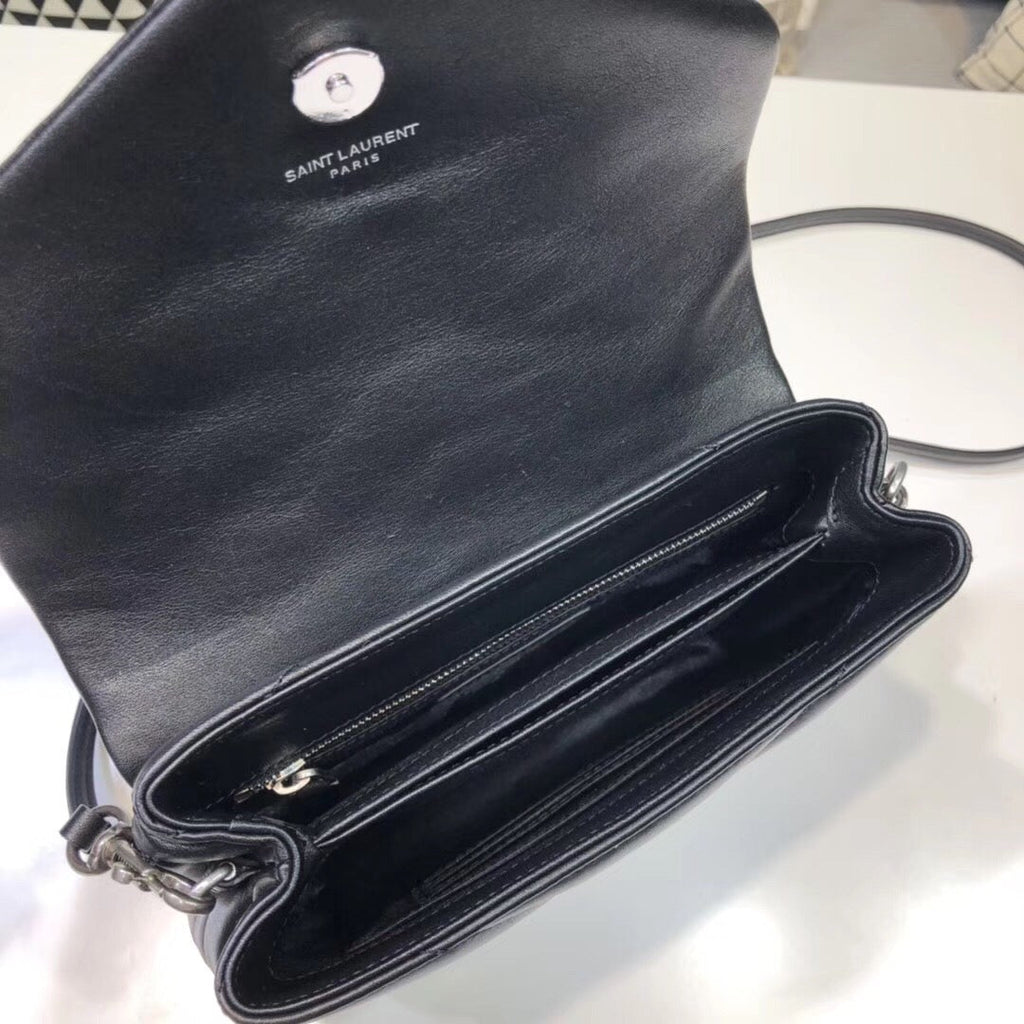 Saint Laurent Loulou Mini Shoulder Bag Black For Women 7in/18cm YSL