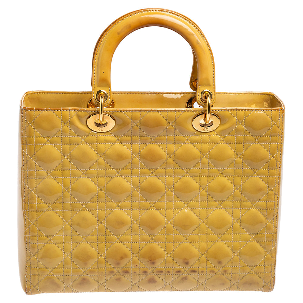 Dior Cannage  Leather Large Lady Dior Tote