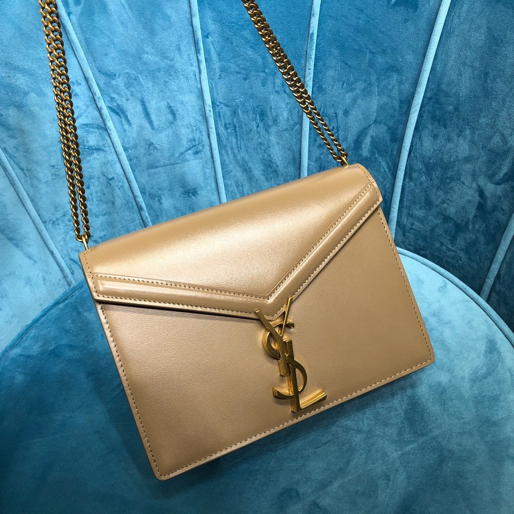 YSSL Cassandra Medium Chain Bag Dark Beige For Women 8.7in/22cm YSLÂ 