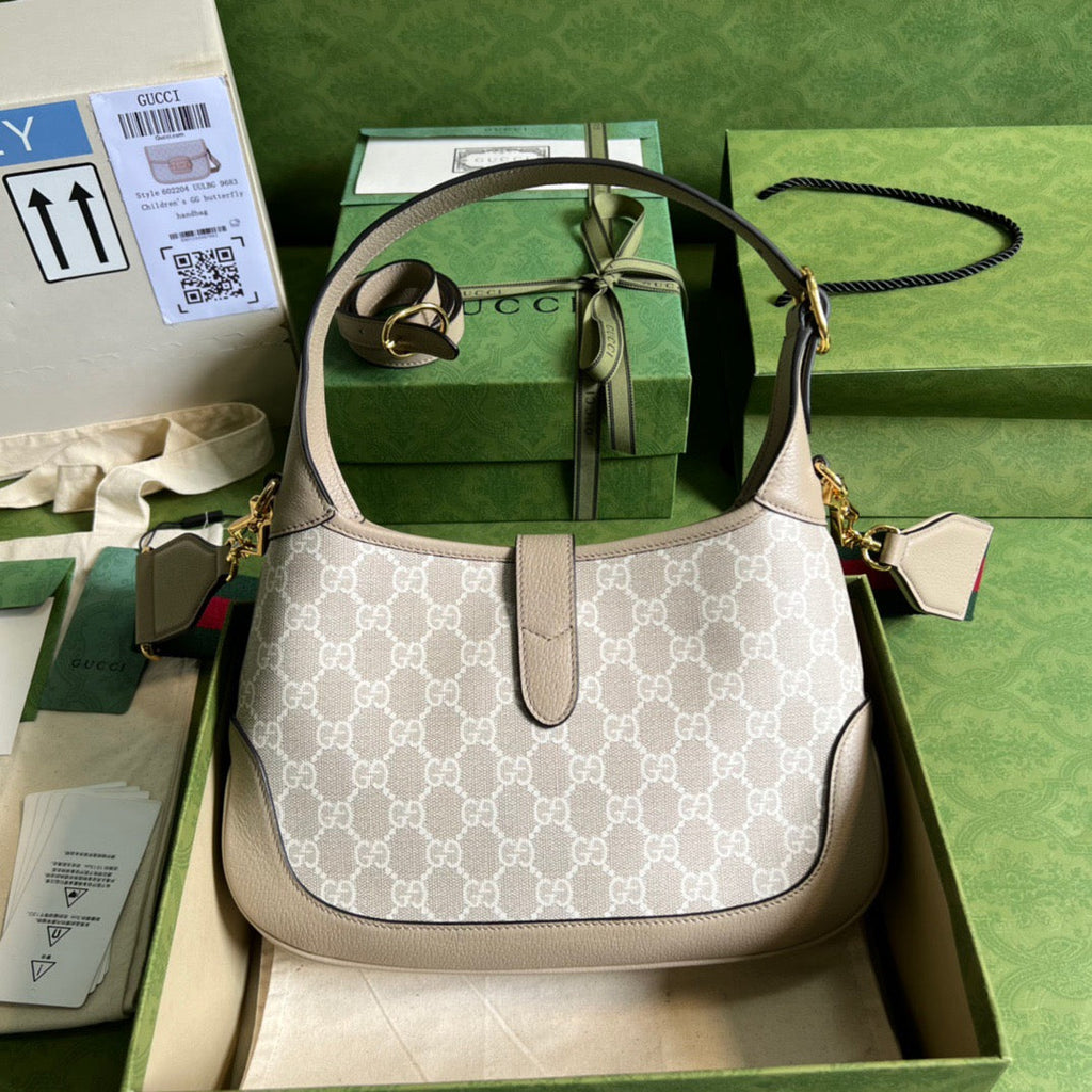 Gucci Jackie 1961 Small Gucci Shoulder Bag Beige For Women, Women’s Bags 11in/28cm Gucci ‎678843 UULAG 9682