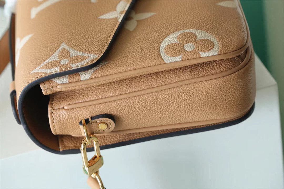 Louis Vuitton Pochette Metis Monogram Empreinte Arizona Brown / Creme Beige For Women,  Shoulder And Crossbody Bags 9.8n/25cm Louis Vuitton M46018