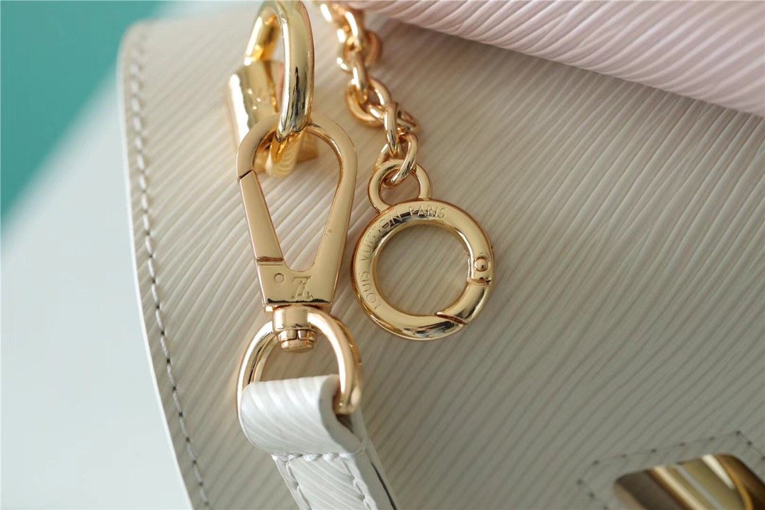 Louis Vuitton Twist PM Bag, Shoulder and Cross Body Bags For Women Taupe Brown / Pink 7.5in/19cm Louis Vuitton M59886