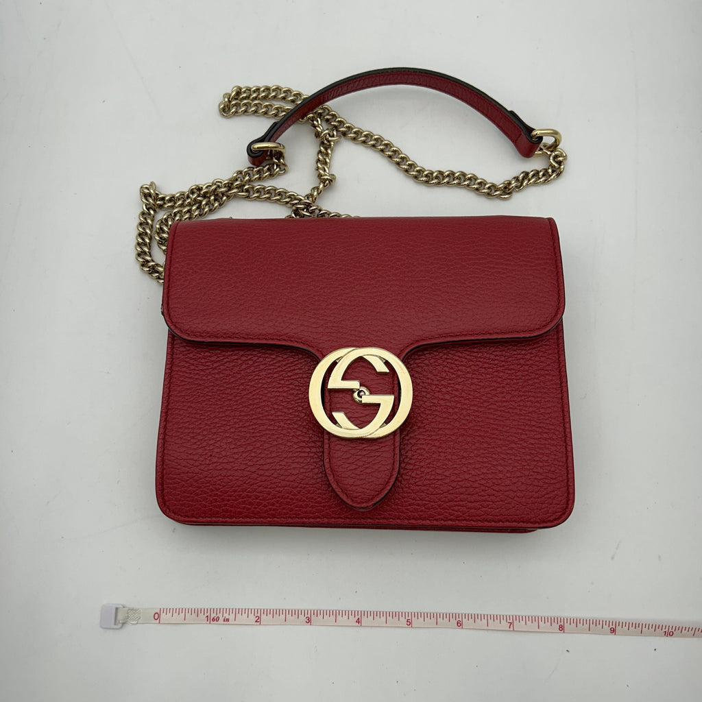 GUCCI Dollar Calfskin Small Interlocking G Shoulder Bag IT6DIAHDRW46