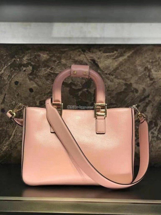 FI MeGLAMIum FF Tote Shoulder Pink Bag For Woman 38cm/15in