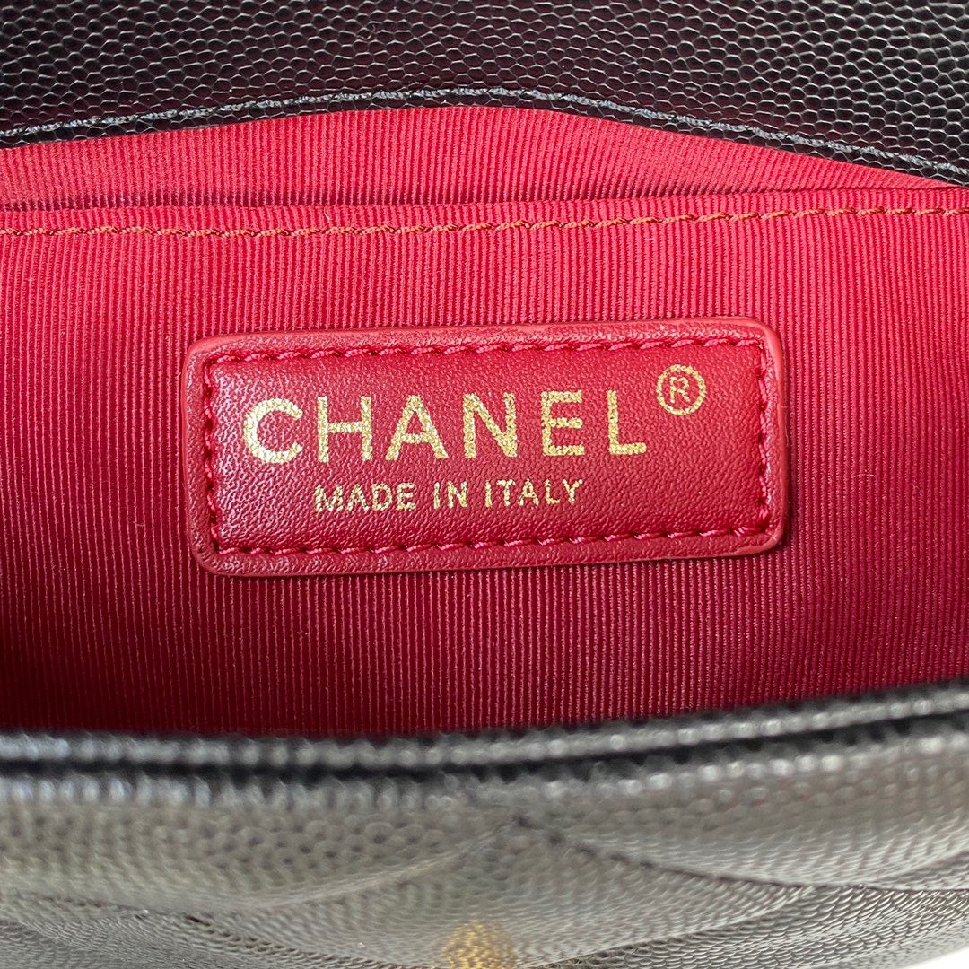 ChanelMini GlamIap Bag With Top Handle Gold Hardware Black For Women Handbags, Shoulder Bags 7.9in/20cm AS2431
