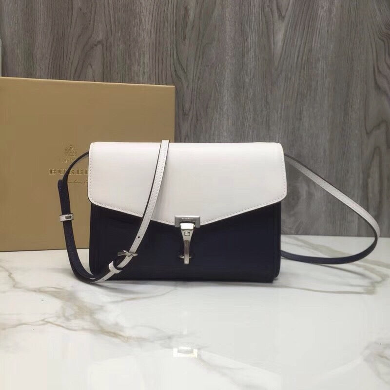 Burberry Small Macken Colorblock Crossbody Black/White Bag For Women, Bags 9.5in/24cm