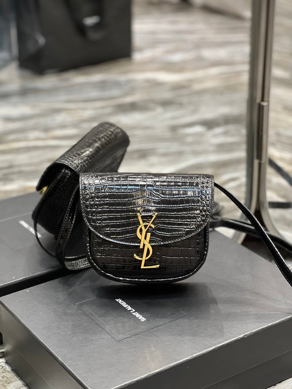 Top Quality Kaia Small Satchel Black For Women, Women’s Bags 7in/18cm YSL? 619740DND0W1000